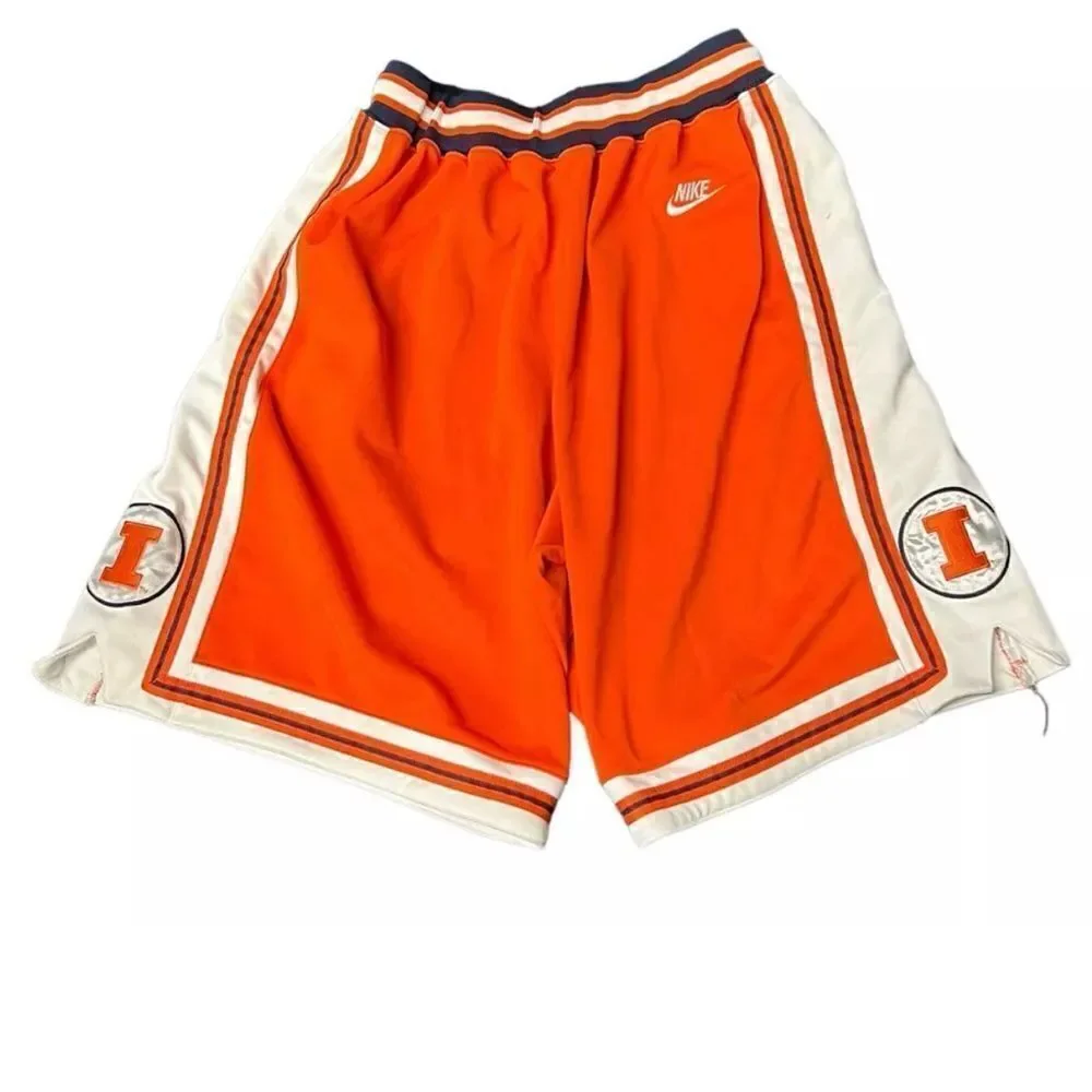 Nike Fighting Illini Illinois Pro Style Basketball Shorts Champaign Urbana REAL
